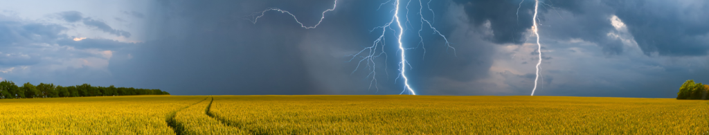 Image of severe storm on a farm
