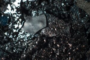 Close-up image of creosote buildup in chimney