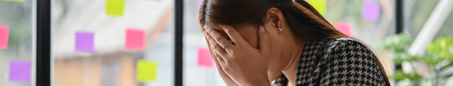 Image of frustrated female remote worker